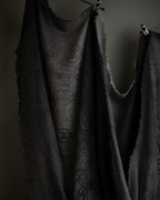 "CHANEL" Logo engraved design cashmere super large stole