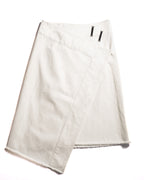 CÉLINE by Phoebe Philo/ Metal Hook Detail Denim Wrap Skirt White