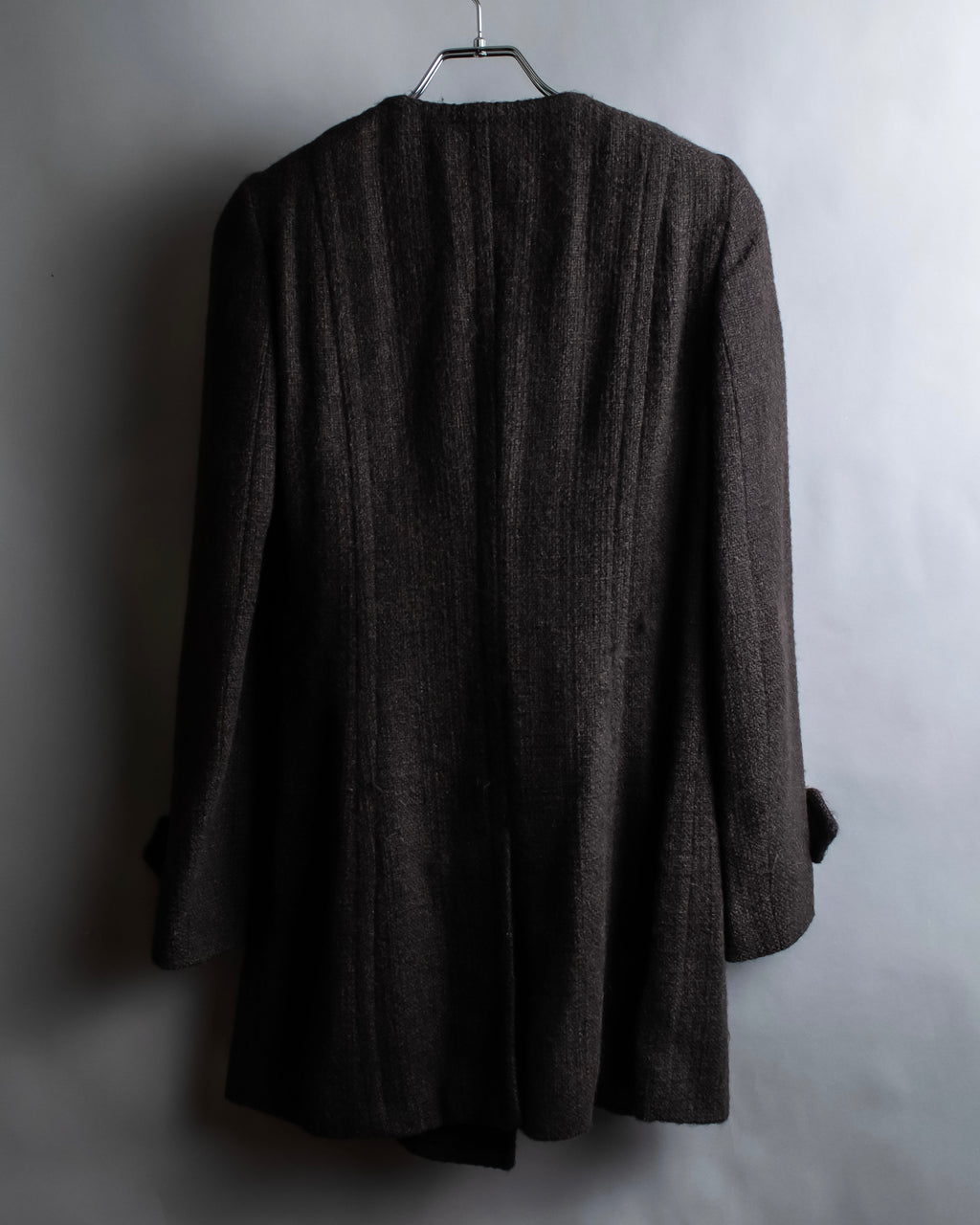 "DOLCE & GABBANA" Fringe scarf included double-breasted coat