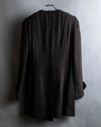 "DOLCE & GABBANA" Fringe scarf included double-breasted coat