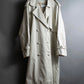 "MARILYN DE PEREL" Covered button detail  Ivory feminine trench coat