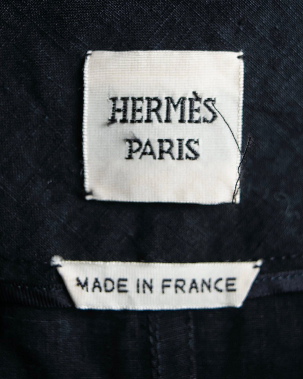 "HERMES" Belted button design linen skirt