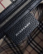 "BURBERRY" Refined design mini Boston leather bag