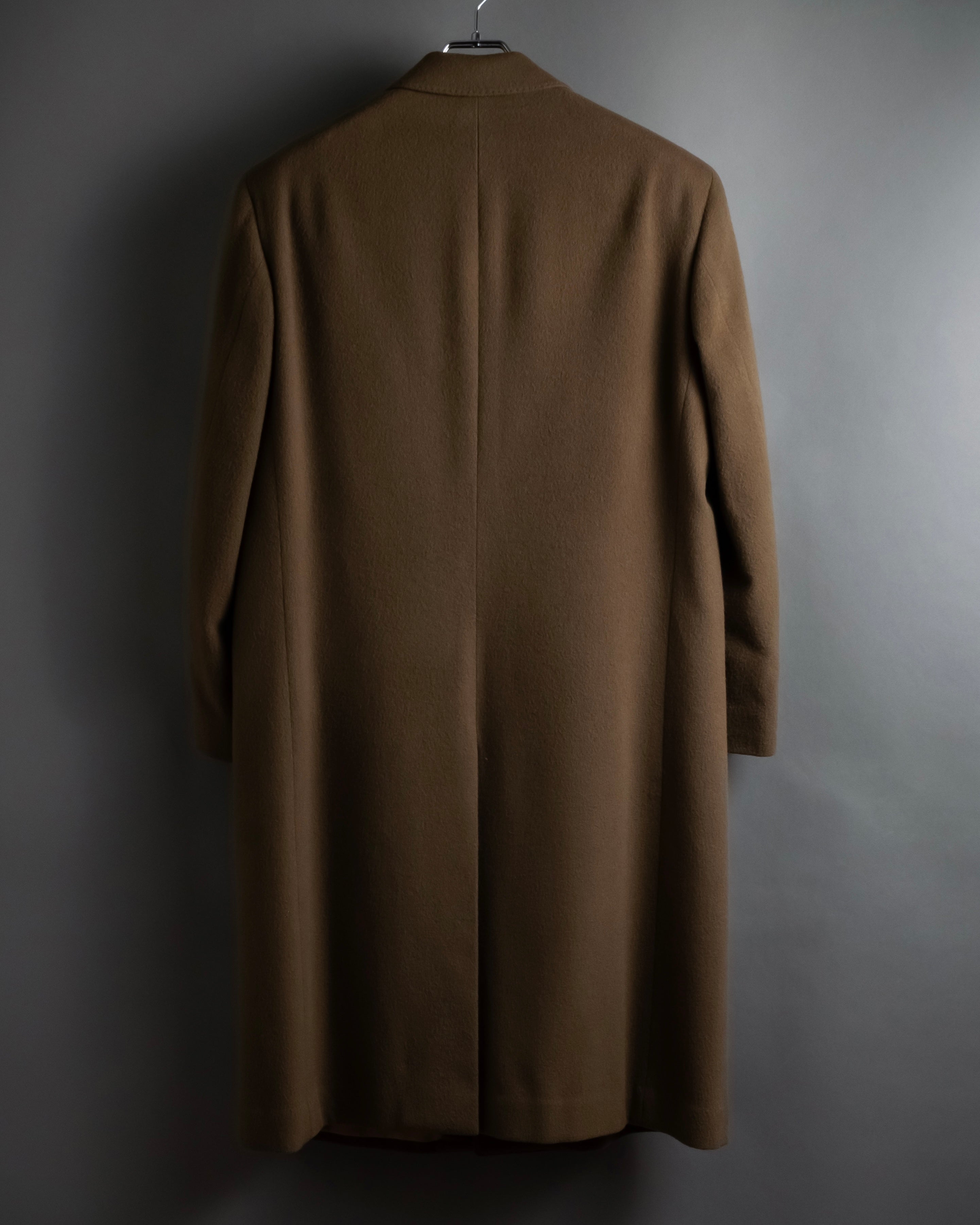 "CHRISTIAN DIOR MONSIEUR" 80's-90's Classic tailored wool melton chester coat