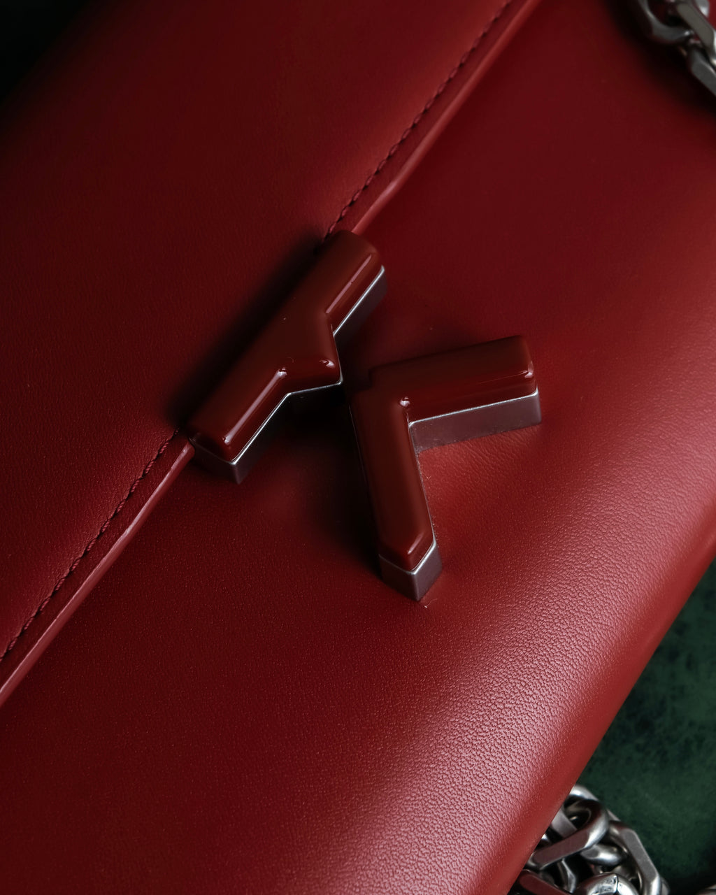 "KENZO" K motif design chain shoulder wallet bag