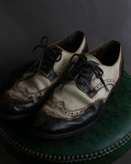 "ISSEY MIYAKE" Fade color wingtip leather shoes