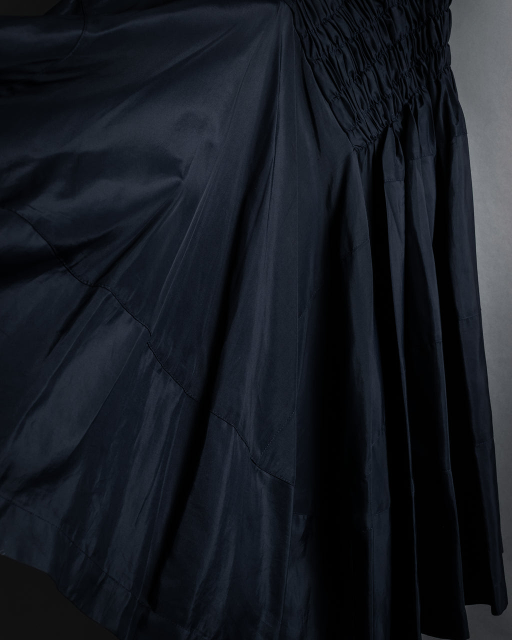 "COMME des GARÇONS" 90SS triacetate smocked asymmetric skirt