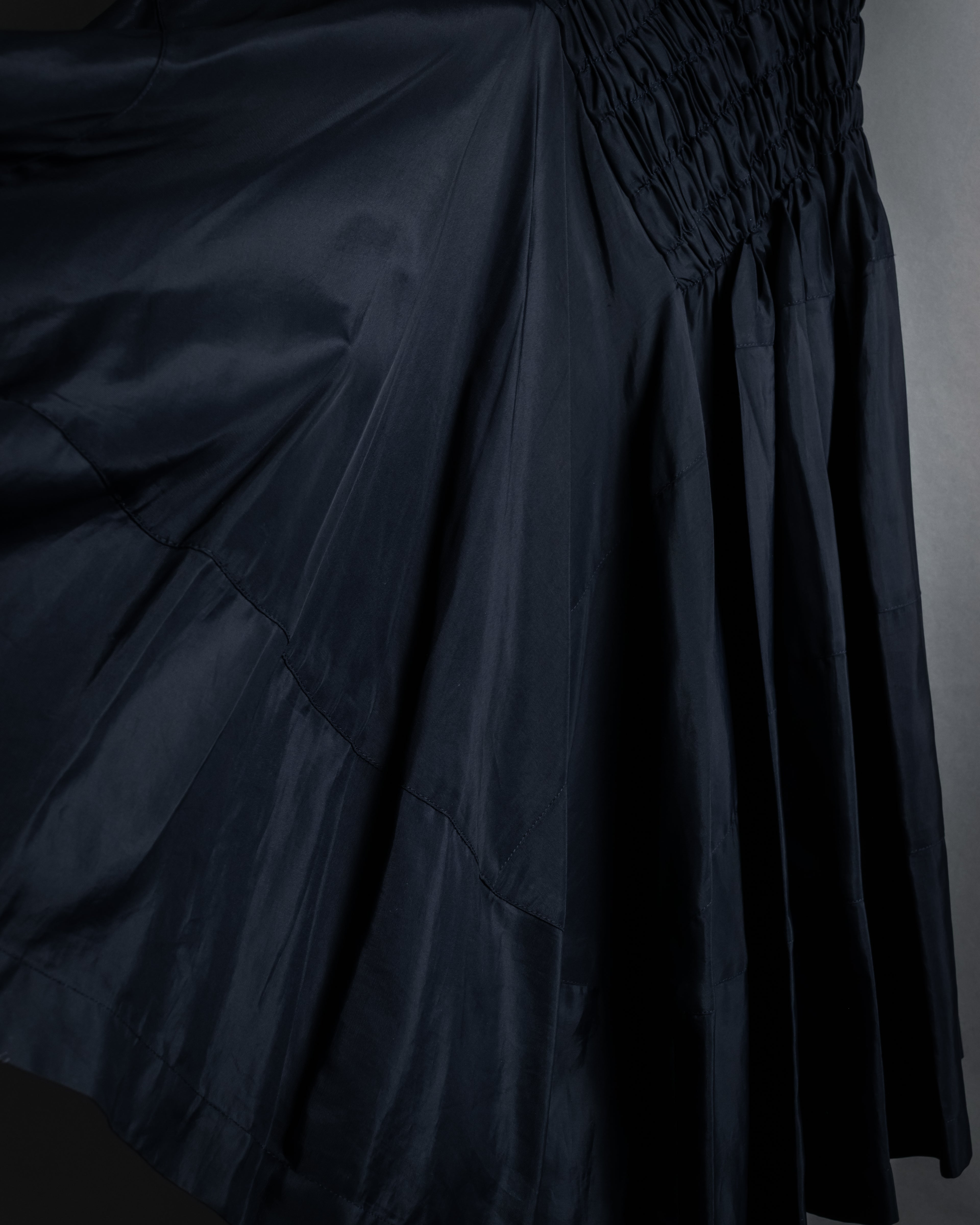 "COMME des GARÇONS" 90SS triacetate smocked asymmetric skirt