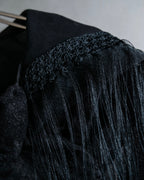 "sacai" Wig design sheer hooded pullover