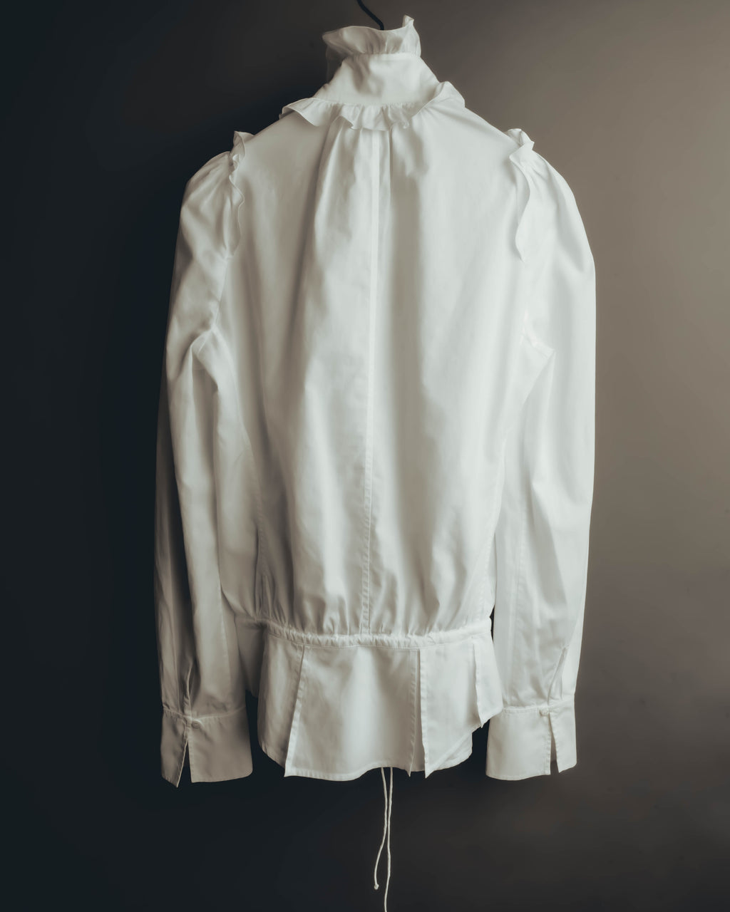 -SPECIAL- “YVES SAINT LAURENT” 70’s-90’s Ruffled high-neck blouse