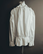 -SPECIAL- “YVES SAINT LAURENT” 70’s-90’s Ruffled high-neck blouse