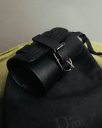 "DIOR HOMME" 00's-10's Black leather wrist cuff
