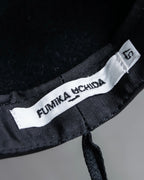 "FUMIKA UCHIDA" Leather piping design wool felt beret