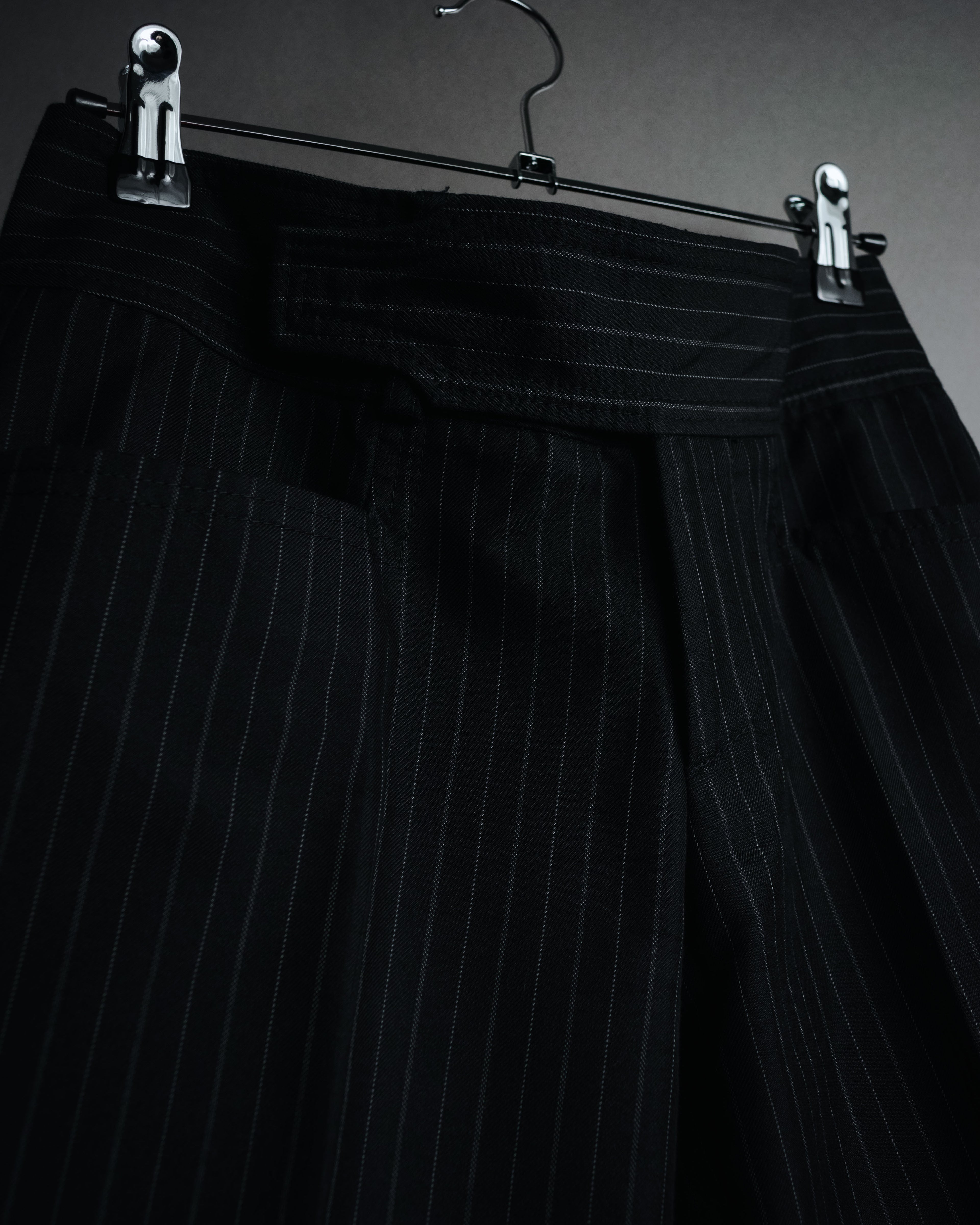 "GUCCI" 90’s-00’s signature hardware pinstripe wool slacks