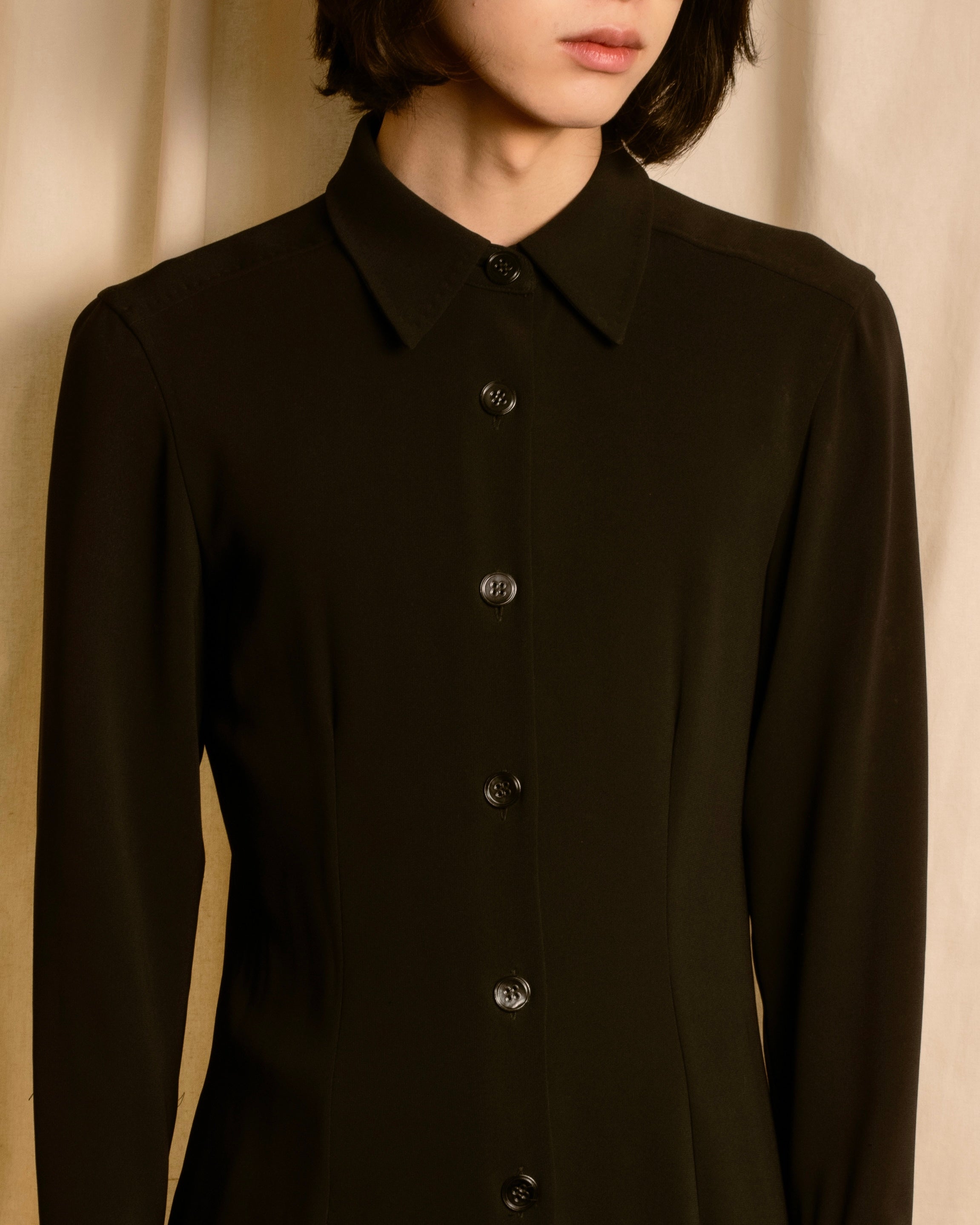 "Max Mara" 90's Refined design long shirt dress