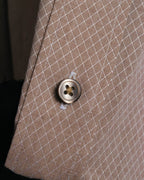 "CELINE" 80's-00's Classic diamond check long sleeve dress shirt