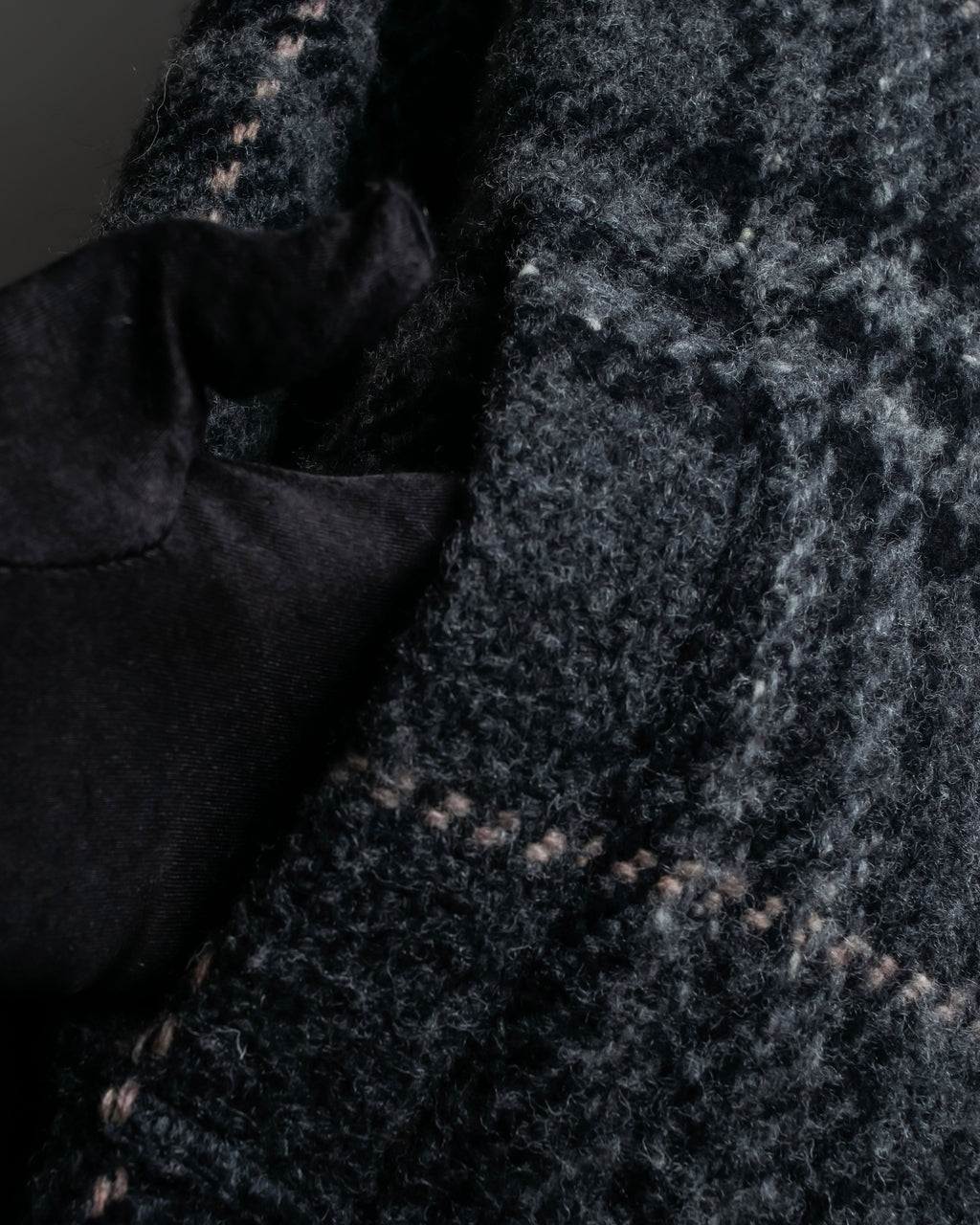 "BURBERRY" Check pattern double zipper hooded coat