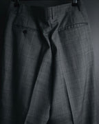 "YVES SAINT LAURENT" 80’s-90’s glen check tailored suit set