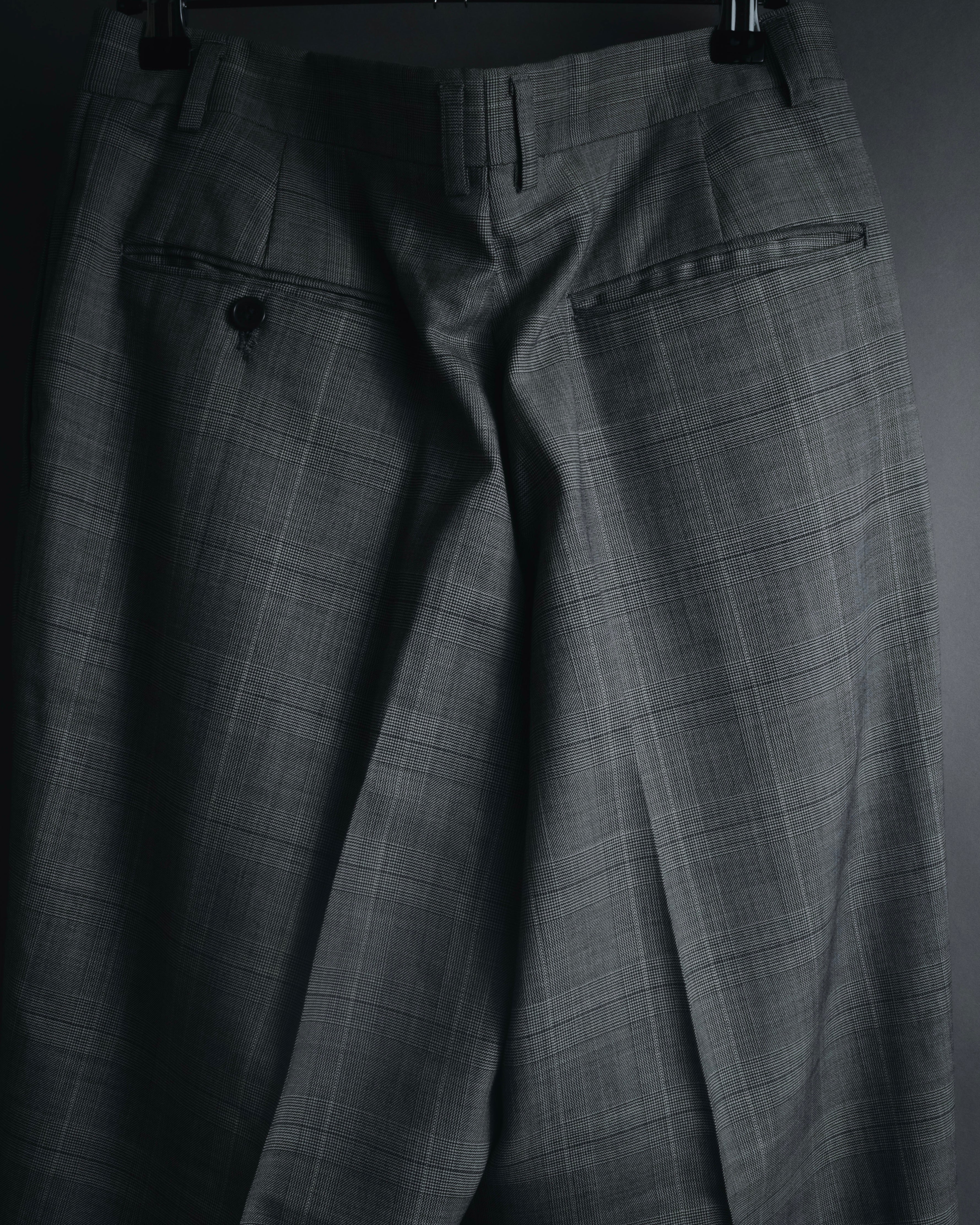 "YVES SAINT LAURENT" 80’s-90’s glen check tailored suit set