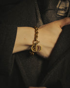 -SPECIAL- “DIOR” 2018-2025 Oversized CD charm chain bracelet