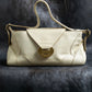 "Chloe" Gold parts design horizontal leather bag