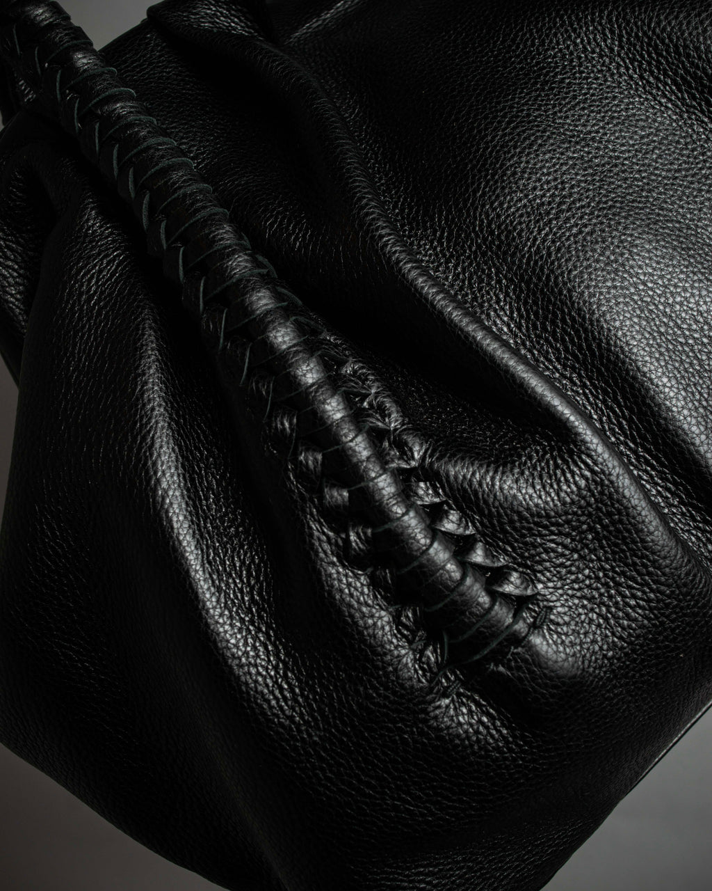 "Salvatore Ferragamo" Draping design lace-up detail leather bag