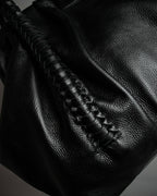 "Salvatore Ferragamo" Draping design lace-up detail leather bag