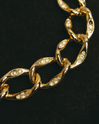 "Dior" Statement gold tone chain necklace