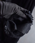 "GIANFRANCO FERRE" Structured wool satin ruffle inner detail set up