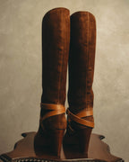 -SPECIAL- “Ralph Lauren” 2010’s-20’s Sareena washed vachetta long boots
