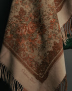 “Christian Dior“ 80’s-90’s Floral jacquard fringed stole