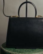 “Salvatore Ferragamo” 90’s-00’s Gancini top handle box calf bag