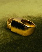 "Chloé" 2010's Amber resin statement ring