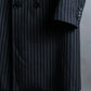 "GUCCI" Velour upper collar design thick stripe pattern chester coat