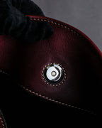 "SEQUOIA" Bordeaux color suede one-handle bag