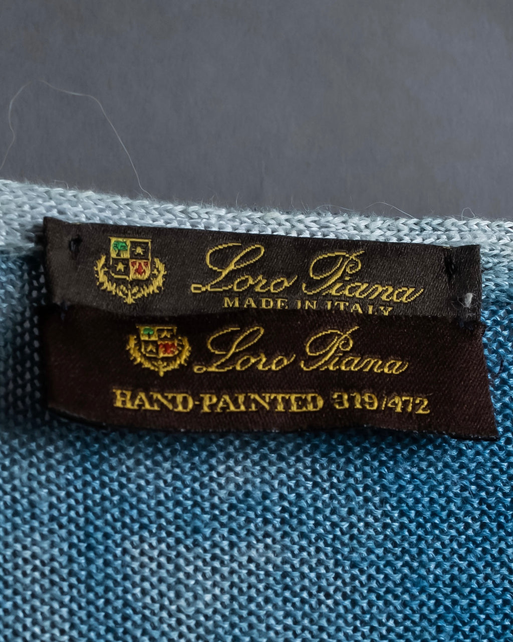 "Loro Piana" Hand-painted gradient knit tunic