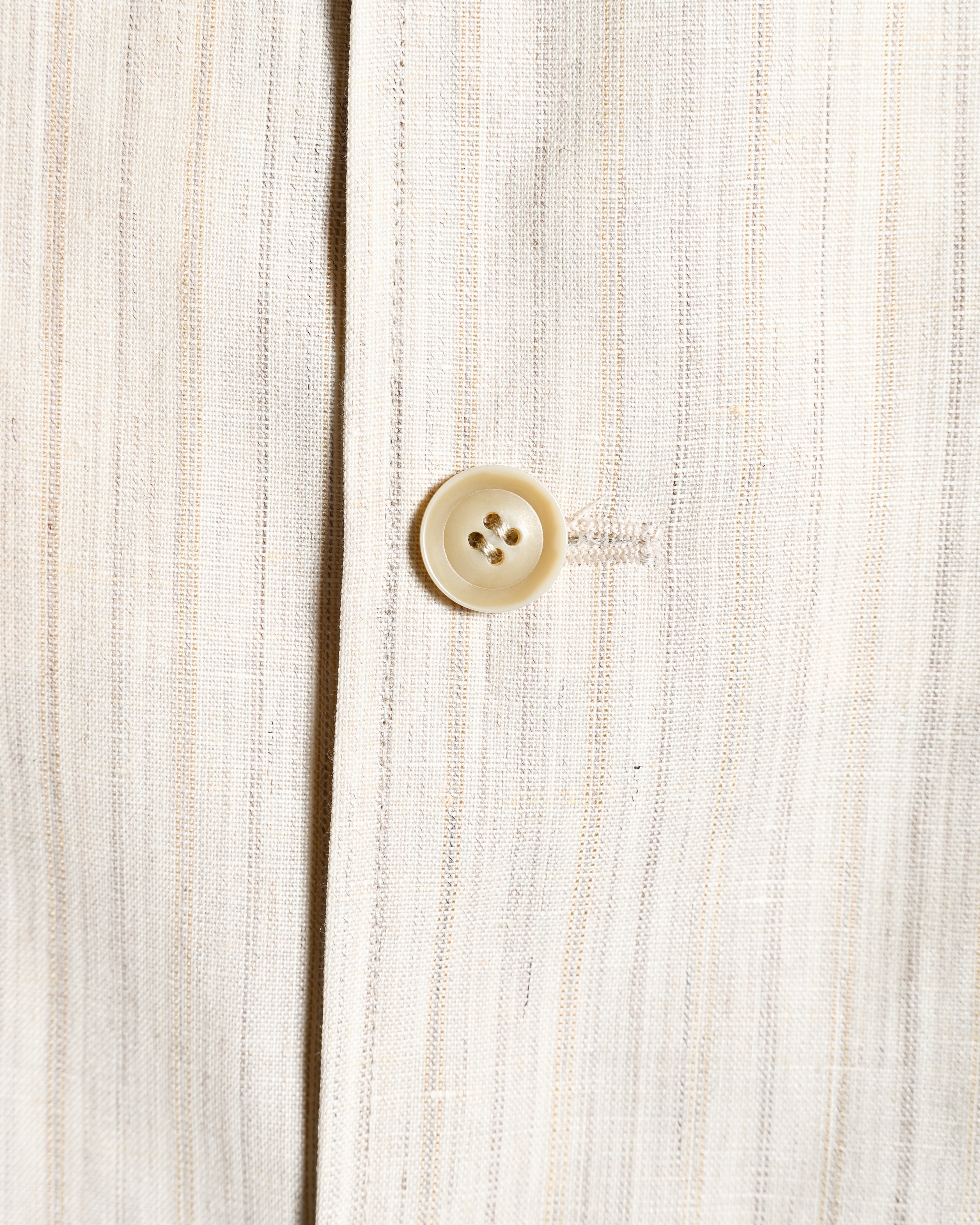Dolcis/ Linen Blended Oversized Safari Jacket White