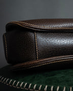 -SPECIAL- "GUCCI"  1980-1986's Inherited model grained leather bamboo bag