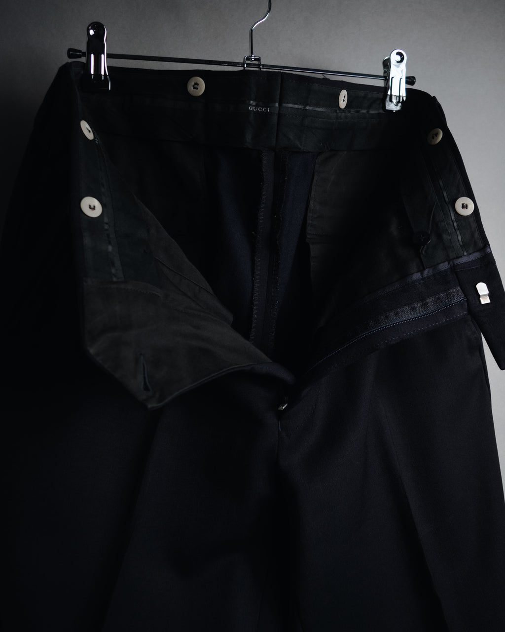 "GUCCI" 90’s-00’s Cashmere blend minimalist three button suit set