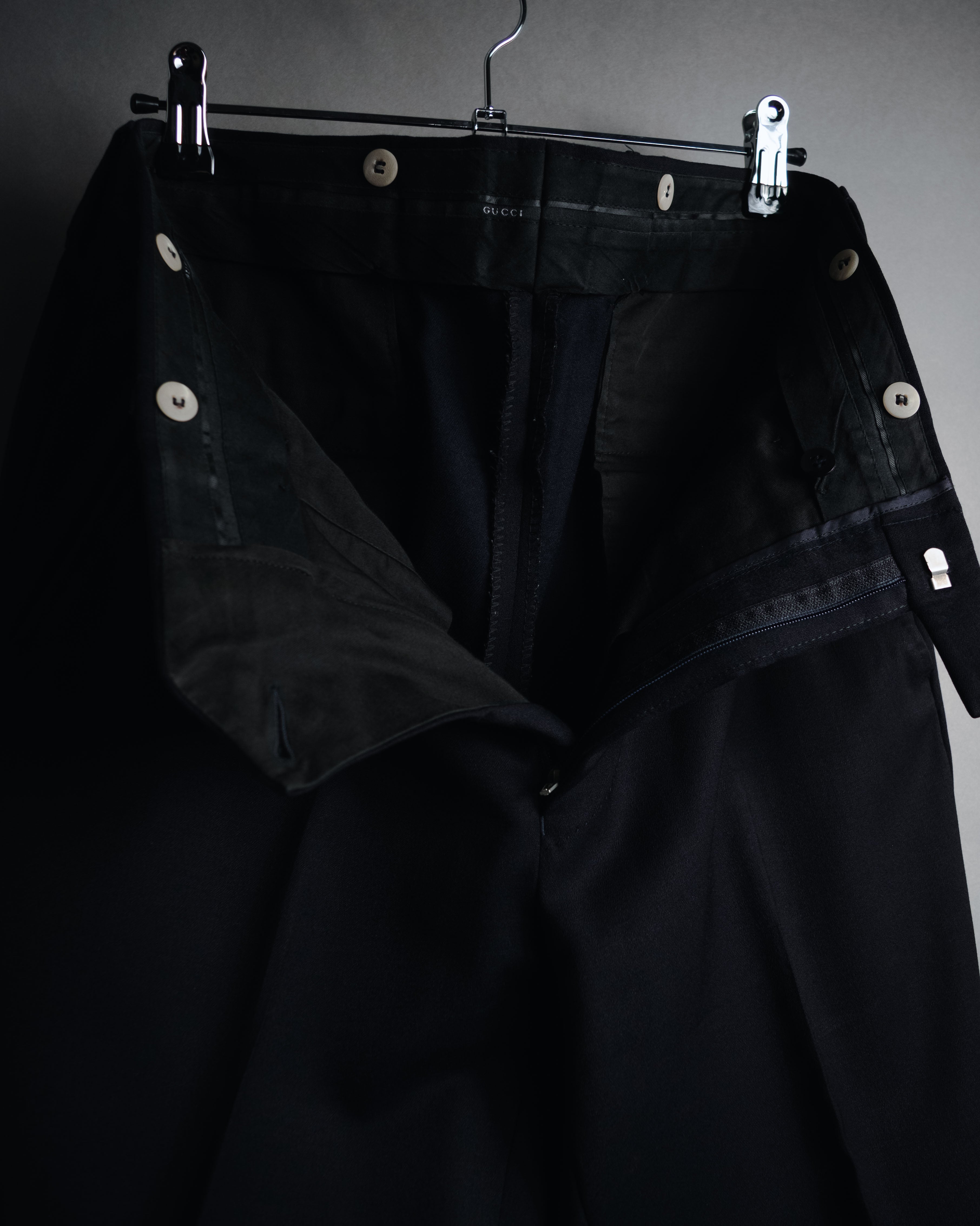 "GUCCI" 90’s-00’s Cashmere blend minimalist three button suit set