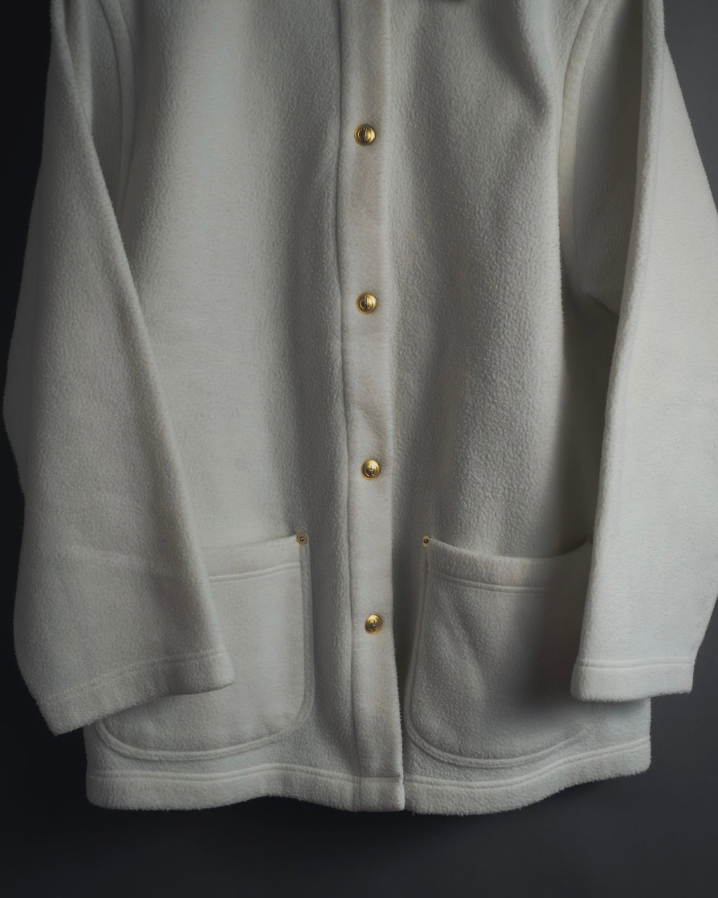 "GUCCI" 90’s-00’s Minimal fleece gold buttons jacket