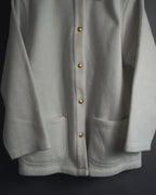 "GUCCI" 90’s-00’s Minimal fleece gold buttons jacket