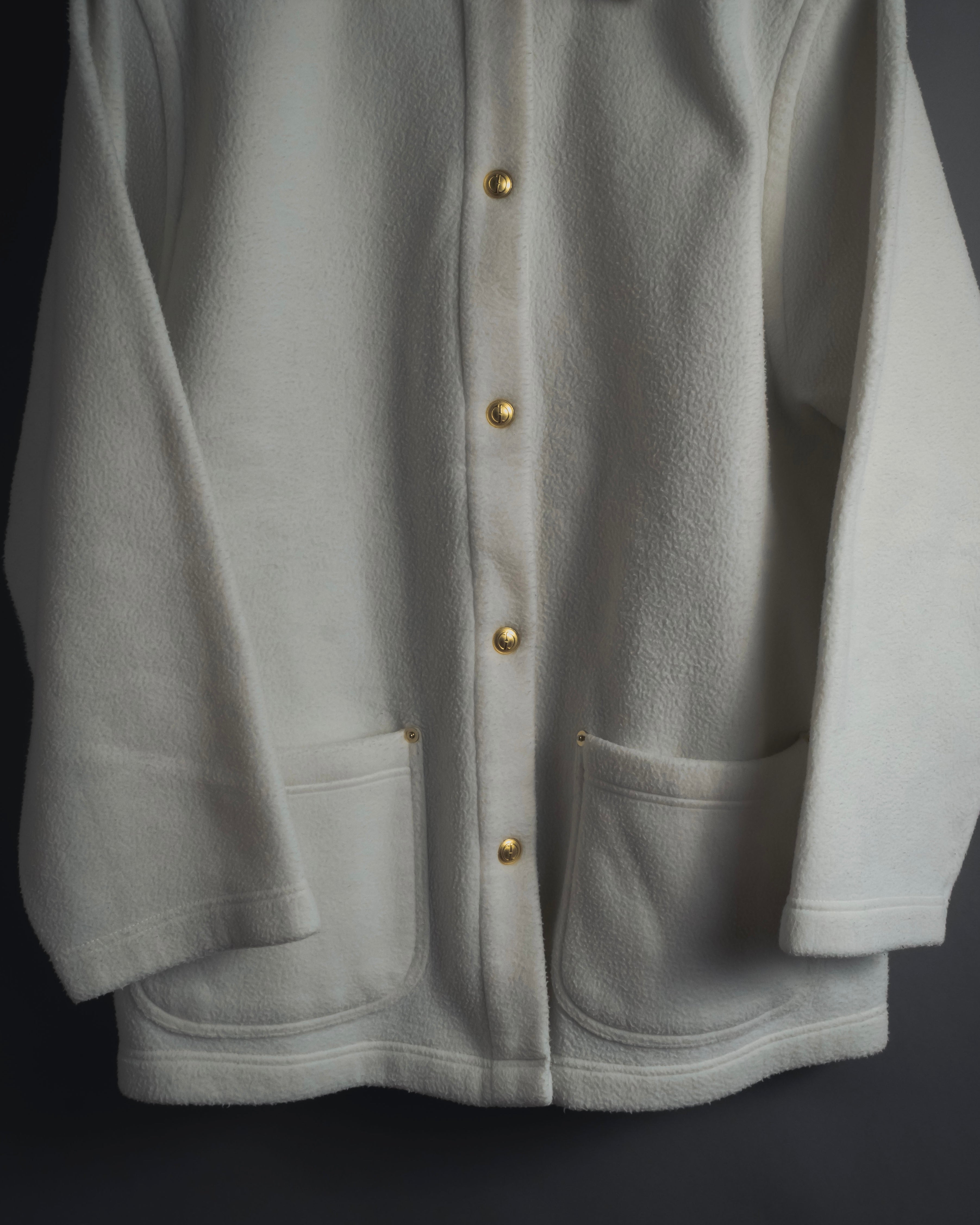 "GUCCI" 90’s-00’s Minimal fleece gold buttons jacket