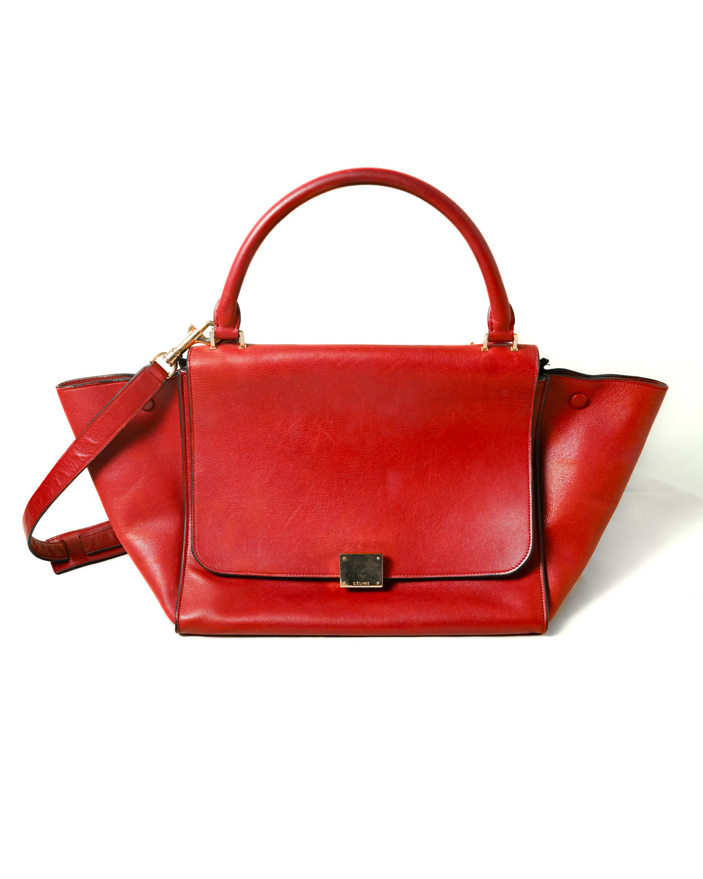 CÉLINE by Phoebe Philo
/ "Trapeze Medium" Hand Bag Red