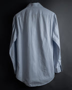 “HERMES” 80’s clou de selle-button jacquard dress shirt