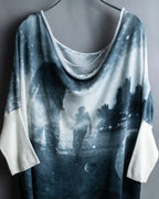 "DIESEL" Space pattern full graphic long tops