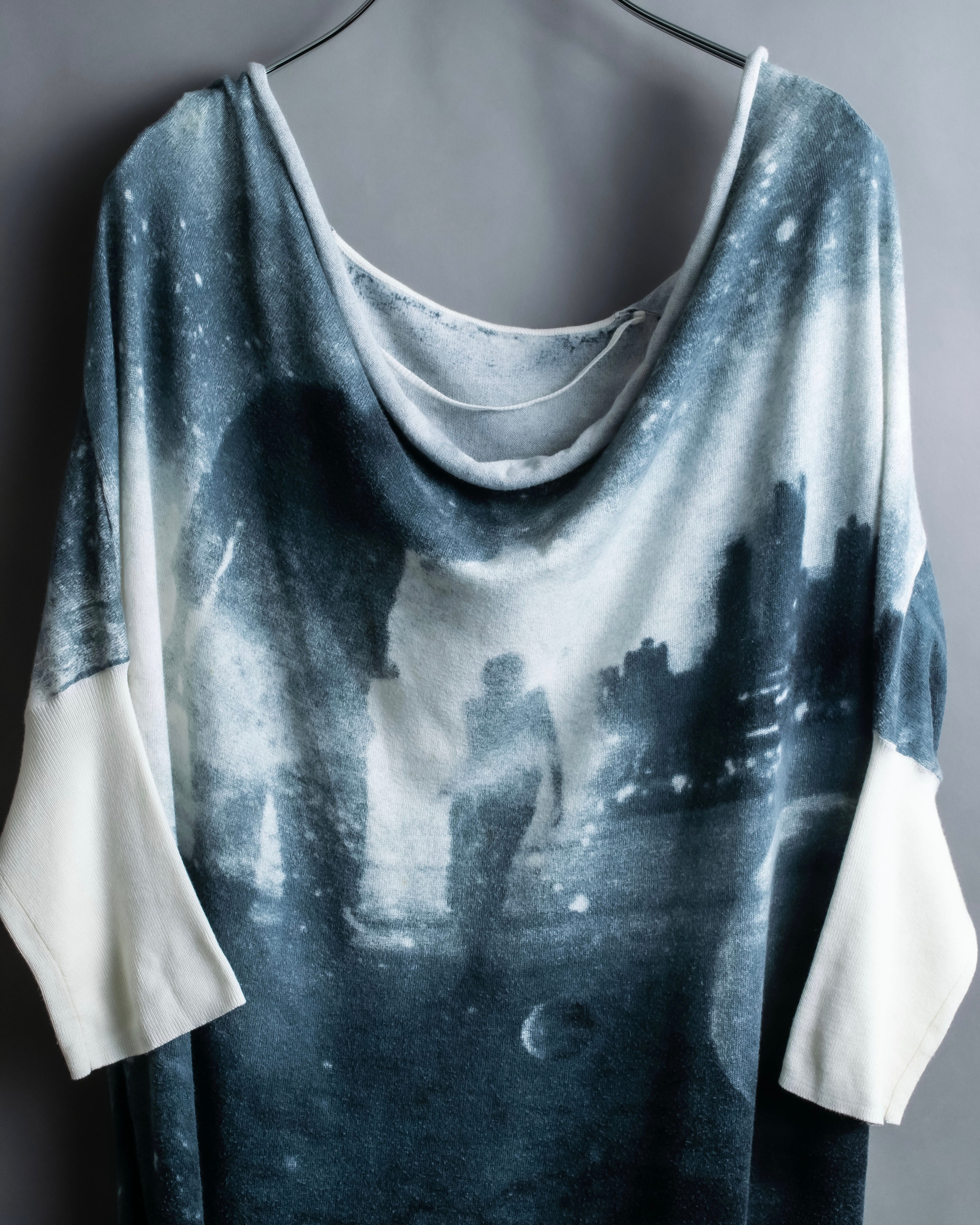 "DIESEL" Space pattern full graphic long tops