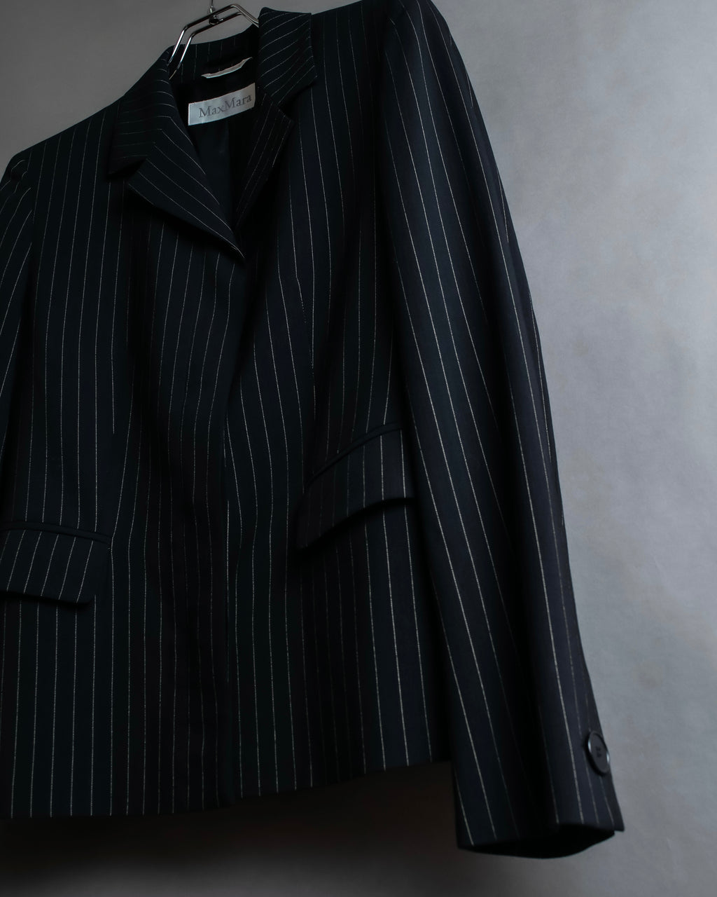 "Max Mara" Pinstripe short length tailored jacket