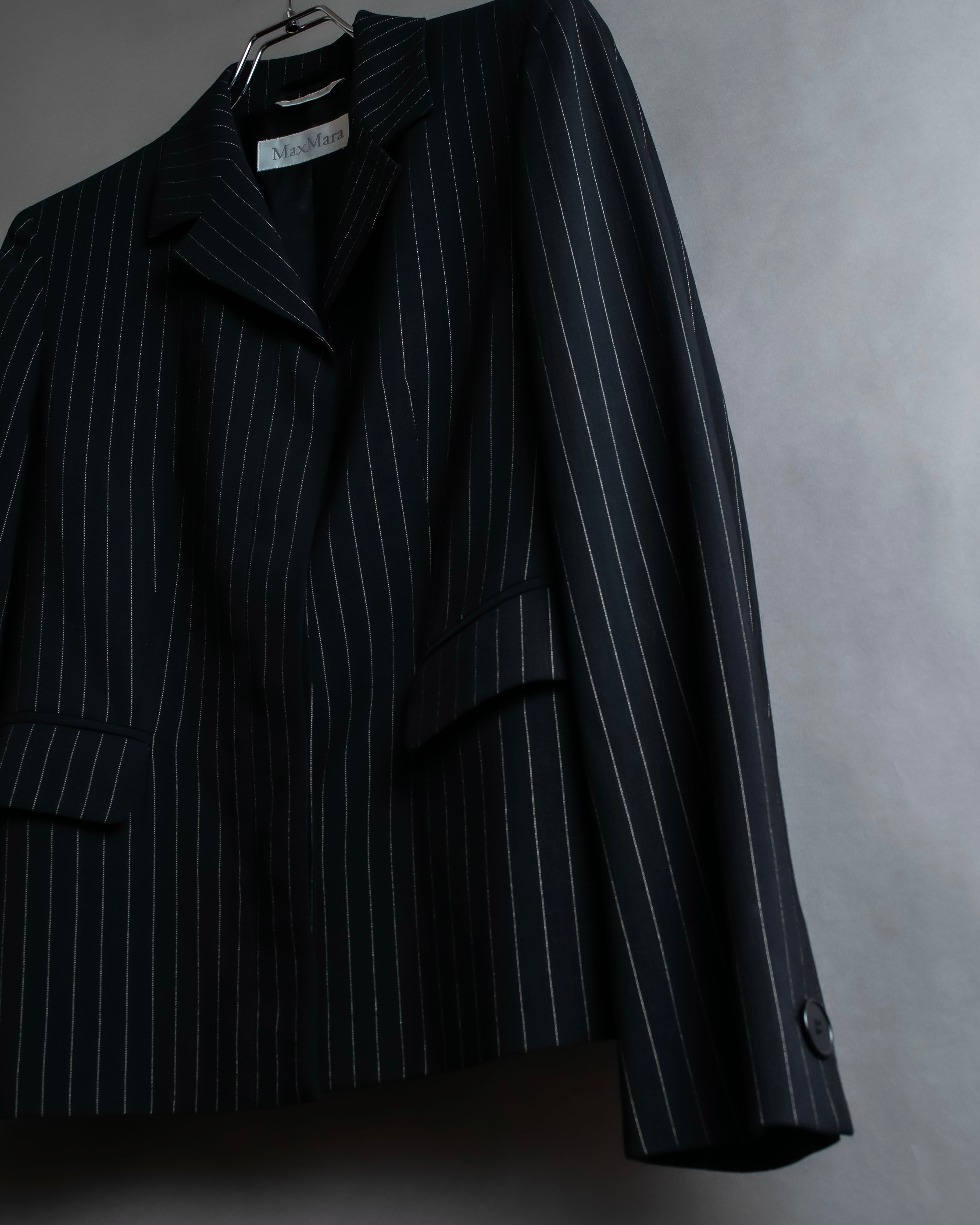 "Max Mara" Pinstripe short length tailored jacket