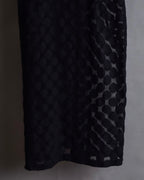"JEAN PAUL GAULTIER MAILLE FEMME" Layered dot illusion mesh dress